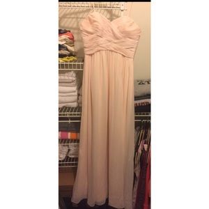 Wtoo size 4 strapless Blush Bridesmaid Dress